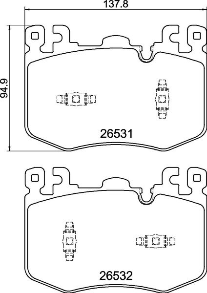 BREMBO P 94 001 Brake Pad Set, disc brake