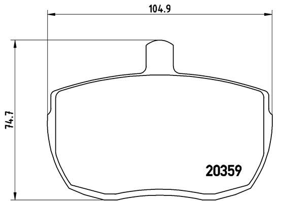 BREMBO P A6 001 Brake Pad Set, disc brake