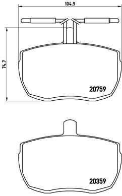 BREMBO P A6 004 Brake Pad Set, disc brake