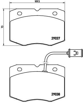 BREMBO P A6 014 Brake Pad Set, disc brake