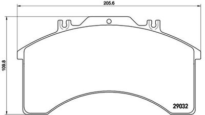 Brake Pad Set, disc brake BREMBO P A6 015