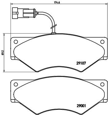 BREMBO P A6 018 Brake Pad Set, disc brake