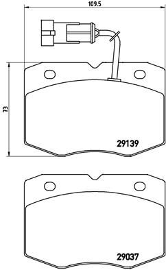 BREMBO P A6 019 Brake Pad Set, disc brake