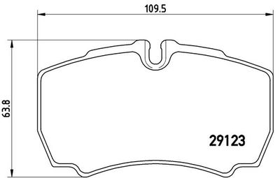 Brake Pad Set, disc brake BREMBO P A6 023