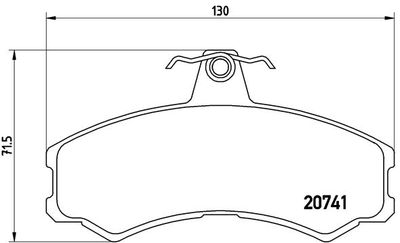Brake Pad Set, disc brake BREMBO P A6 024
