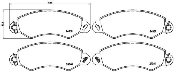 BREMBO P B1 002 Brake Pad Set, disc brake