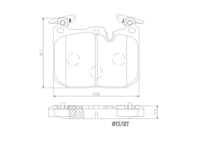 Brake Pad Set, disc brake BREMBO P06096NX
