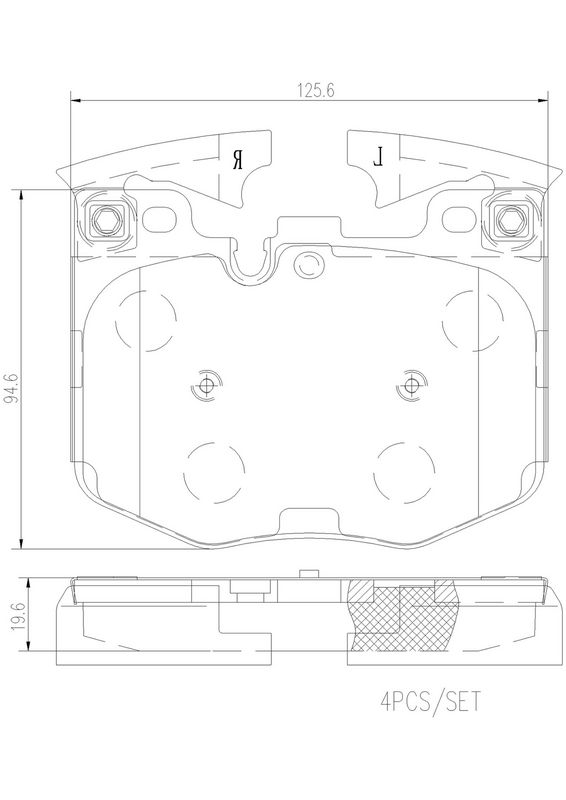 BREMBO P06099NX Brake Pad Set, disc brake