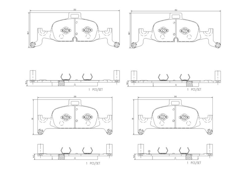 BREMBO P85164NX Brake Pad Set, disc brake
