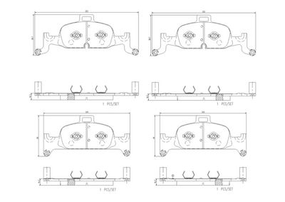 Brake Pad Set, disc brake BREMBO P85164NX
