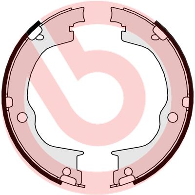 Brake Shoe Set, parking brake BREMBO S 10 515