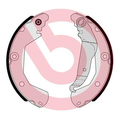 Brake Shoe Set, parking brake BREMBO S 10 518