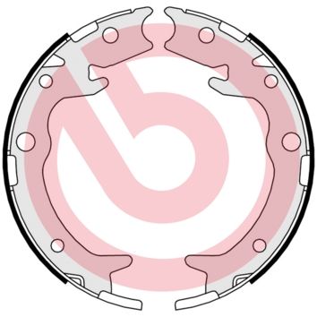 Brake Shoe Set, parking brake BREMBO S 28 516