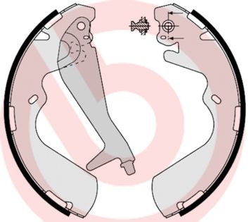BREMBO S 30 514 Brake Shoe Set