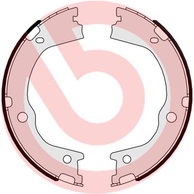 BREMBO S 30 526 Brake Shoe Set, parking brake