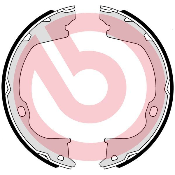 BREMBO S 37 510 Brake Shoe Set, parking brake