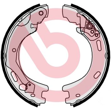BREMBO S 44 509 Brake Shoe Set, parking brake