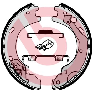 BREMBO S 44 510 Brake Shoe Set, parking brake