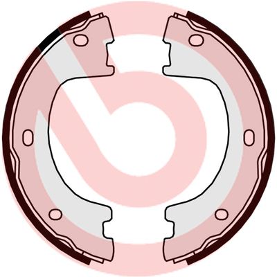 BREMBO S 50 521 Brake Shoe Set, parking brake