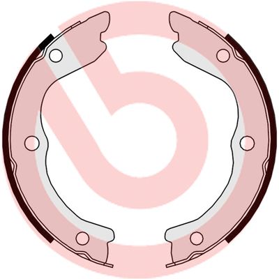 BREMBO S 56 543 Brake Shoe Set, parking brake