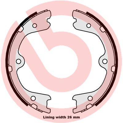 Brake Shoe Set, parking brake BREMBO S 56 546