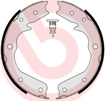 BREMBO S 59 527 Brake Shoe Set, parking brake
