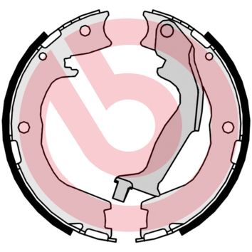 BREMBO S 83 562 Brake Shoe Set, parking brake