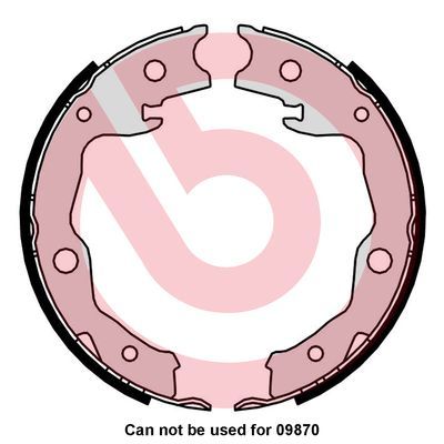 BREMBO S 83 568 Brake Shoe Set, parking brake