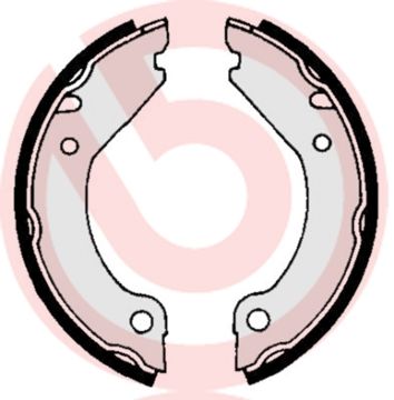 BREMBO S 86 501 Brake Shoe Set, parking brake