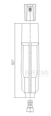 Plug, spark plug BREMI 13343/2