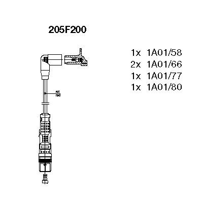 Ignition Cable Kit BREMI 205F200
