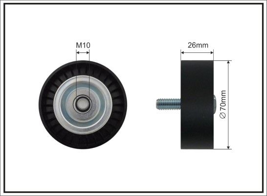 CAFFARO 01-11 Deflection/Guide Pulley, V-ribbed belt