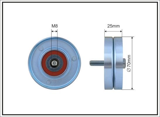 CAFFARO 01-14 Deflection/Guide Pulley, V-ribbed belt