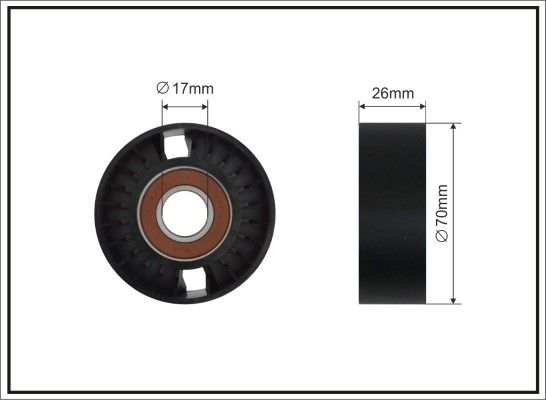 CAFFARO 01-83 SC Tensioner Pulley, V-ribbed belt