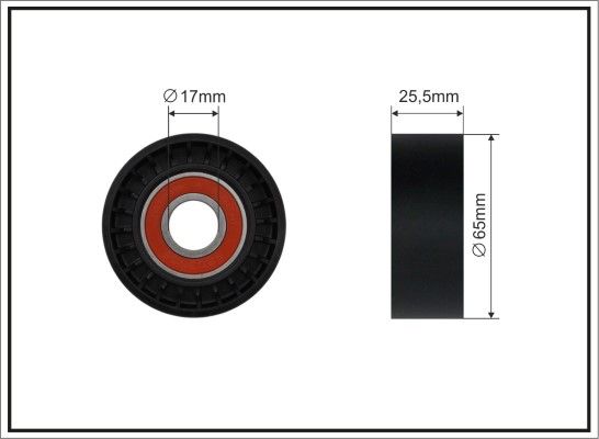 CAFFARO 05-91 Tensioner Pulley, V-ribbed belt