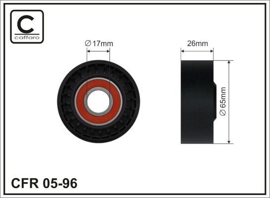 CAFFARO 05-96 Tensioner Pulley, V-ribbed belt