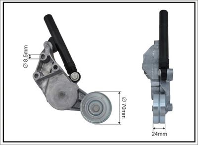 Tensioner Lever, V-ribbed belt CAFFARO 106698SP