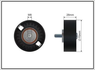 Deflection/Guide Pulley, V-ribbed belt CAFFARO 11-09 SC
