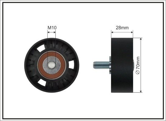 CAFFARO 11-60 SC Deflection/Guide Pulley, V-ribbed belt