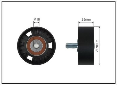 Deflection/Guide Pulley, V-ribbed belt CAFFARO 11-60 SC