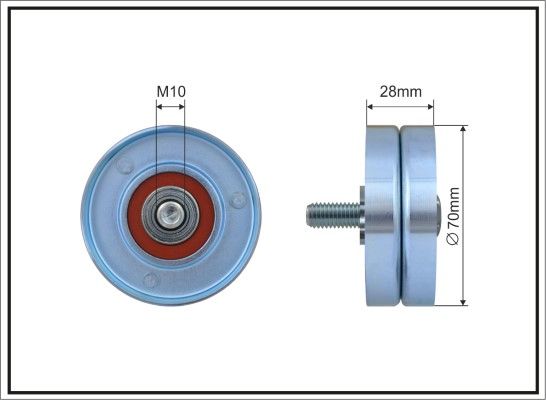 CAFFARO 11-60 Deflection/Guide Pulley, V-ribbed belt