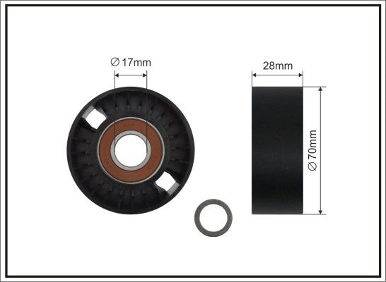 CAFFARO 11-95 SC Tensioner Pulley, V-ribbed belt