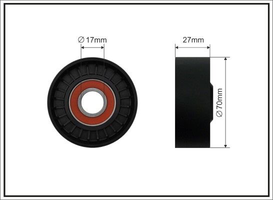 CAFFARO 11-97 Tensioner Pulley, V-ribbed belt