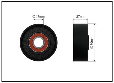 Tensioner Pulley, V-ribbed belt CAFFARO 11-97