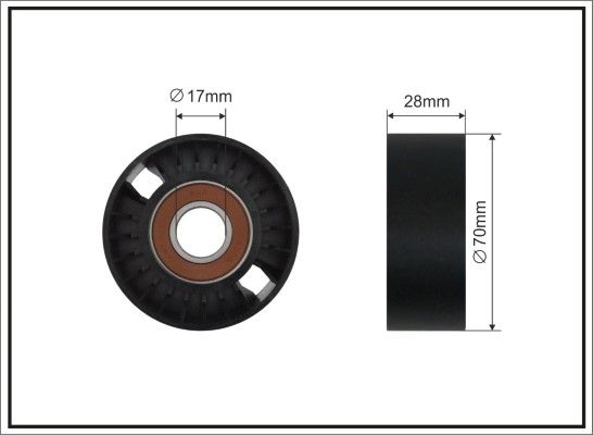 CAFFARO 11-99 SC Tensioner Pulley, V-ribbed belt