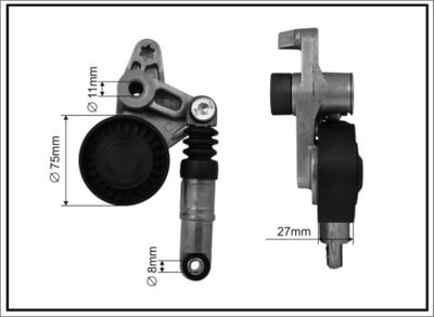 Tensioner Lever, V-ribbed belt CAFFARO 126540SP