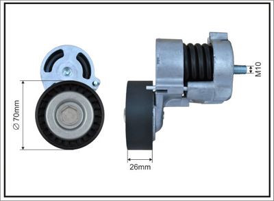 Tensioner Lever, V-ribbed belt CAFFARO 128400SP