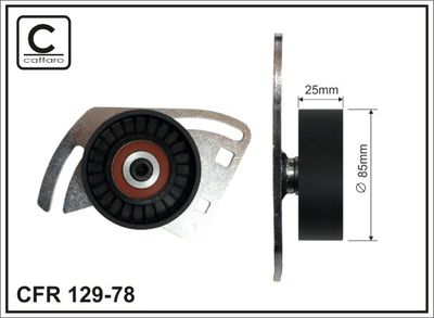 Belt Tensioner, V-ribbed belt CAFFARO 129-78