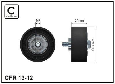 Deflection/Guide Pulley, V-ribbed belt CAFFARO 13-12