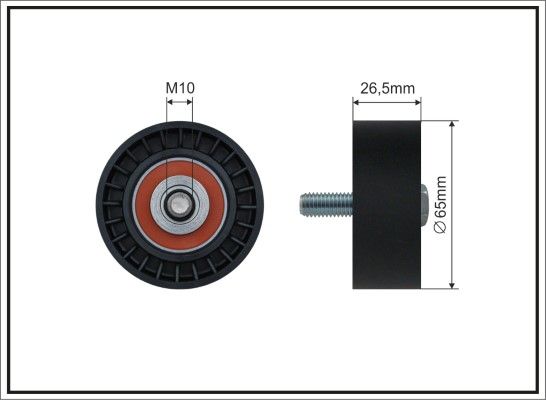 CAFFARO 13-99 Tensioner Pulley, V-ribbed belt